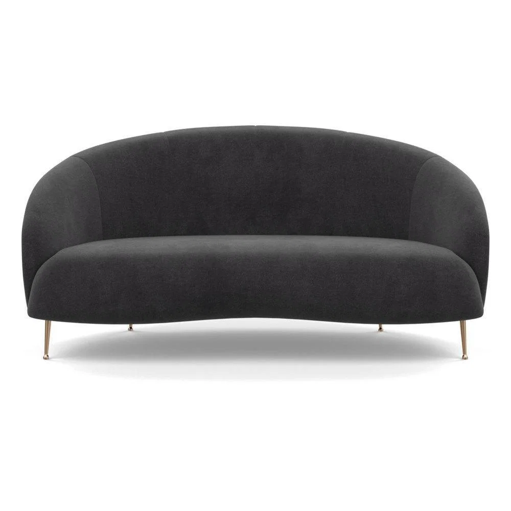 Heal's Bloomsbury 2 Seater Sofa Smart Luxe Velvet Biscuit Brass Feet - Heal's UK Furniture – image 52