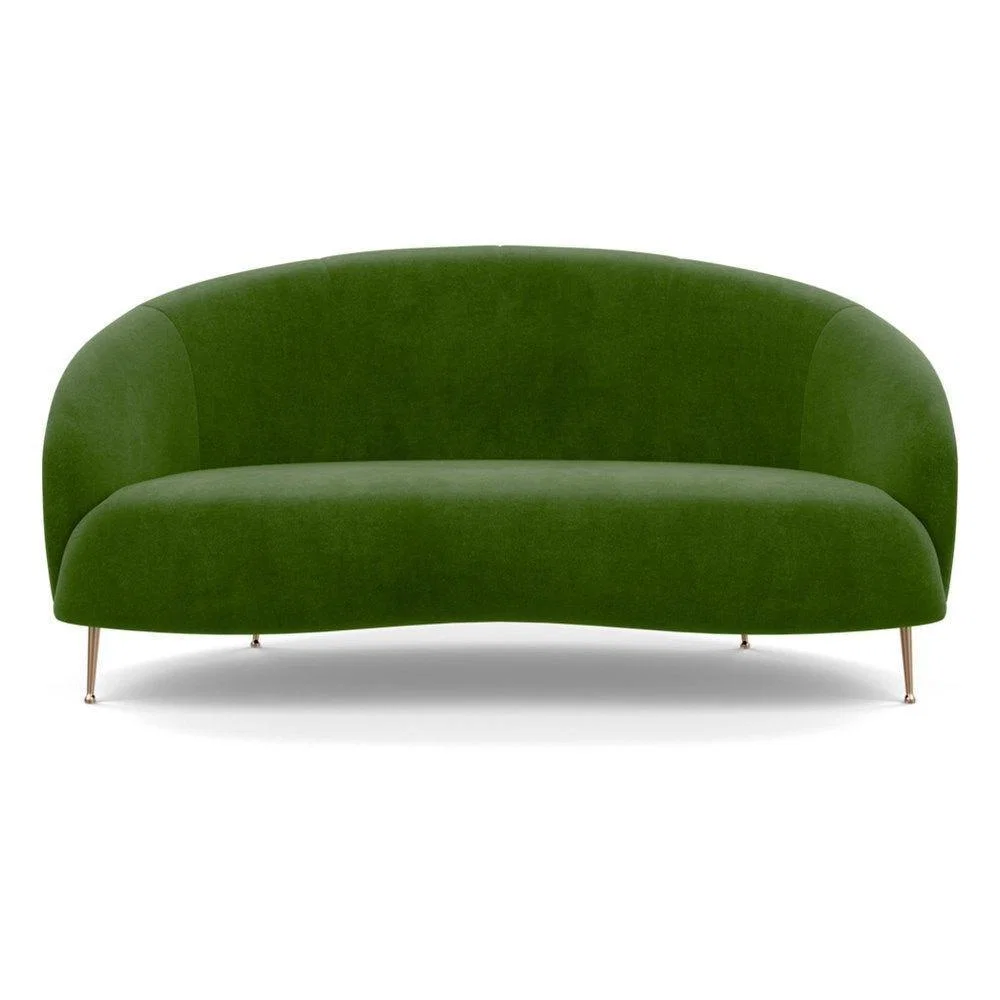 Heal's Bloomsbury 2 Seater Sofa Smart Luxe Velvet Biscuit Brass Feet - Heal's UK Furniture – image 54