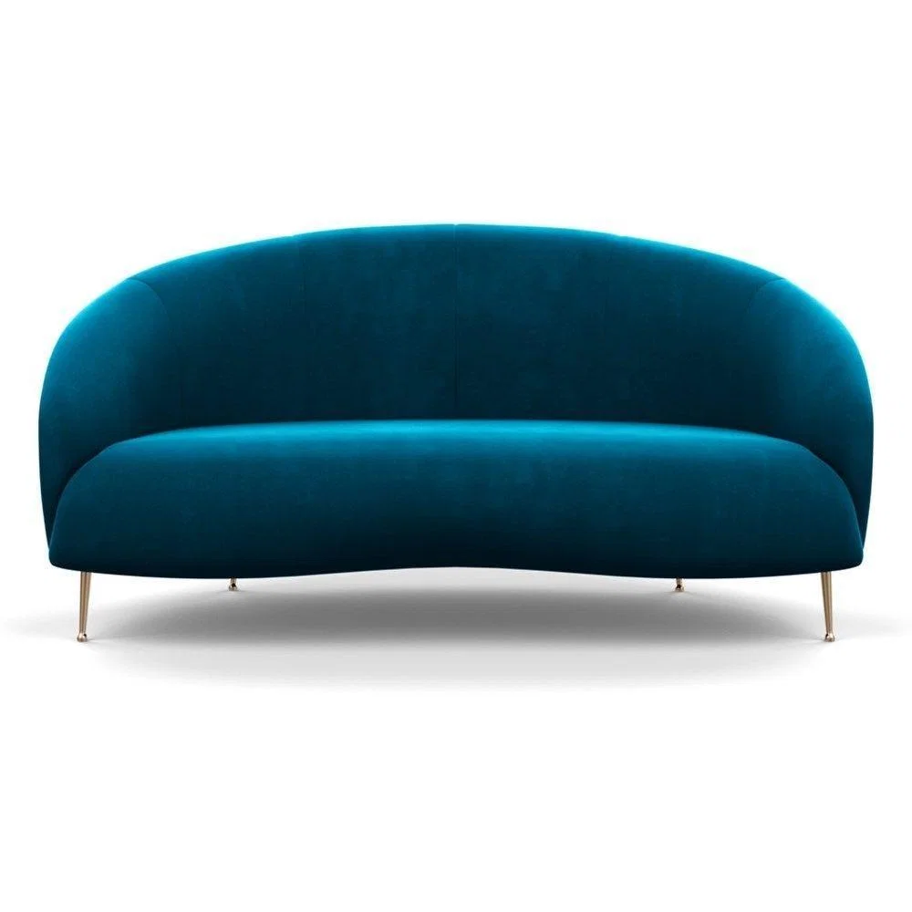 Heal's Bloomsbury 2 Seater Sofa Smart Luxe Velvet Biscuit Brass Feet - Heal's UK Furniture – image 55
