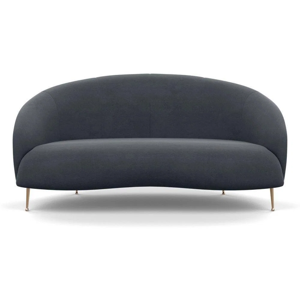Heal's Bloomsbury 2 Seater Sofa Smart Luxe Velvet Biscuit Brass Feet - Heal's UK Furniture – image 56