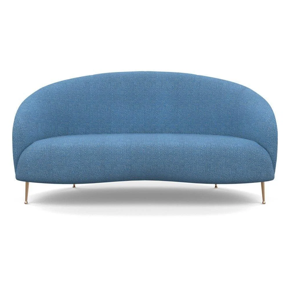 Heal's Bloomsbury 2 Seater Sofa Smart Luxe Velvet Biscuit Brass Feet - Heal's UK Furniture – image 58