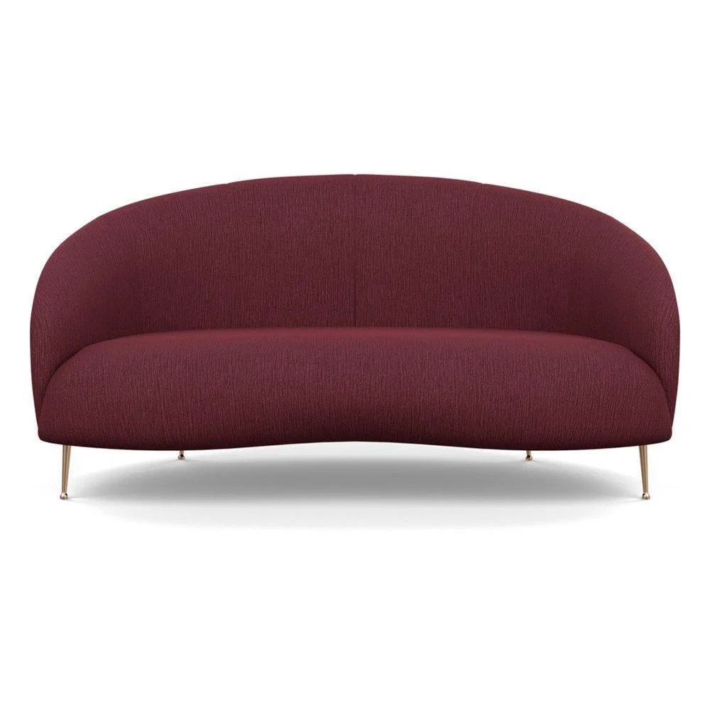 Heal's Bloomsbury 2 Seater Sofa Smart Luxe Velvet Biscuit Brass Feet - Heal's UK Furniture – image 7