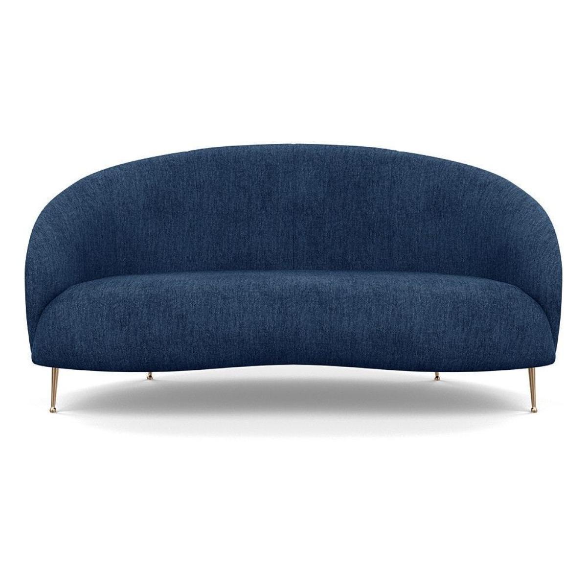Heal's Bloomsbury 2 Seater Sofa Smart Velvet Dusk Brass Feet - Heal's UK Furniture – image 19