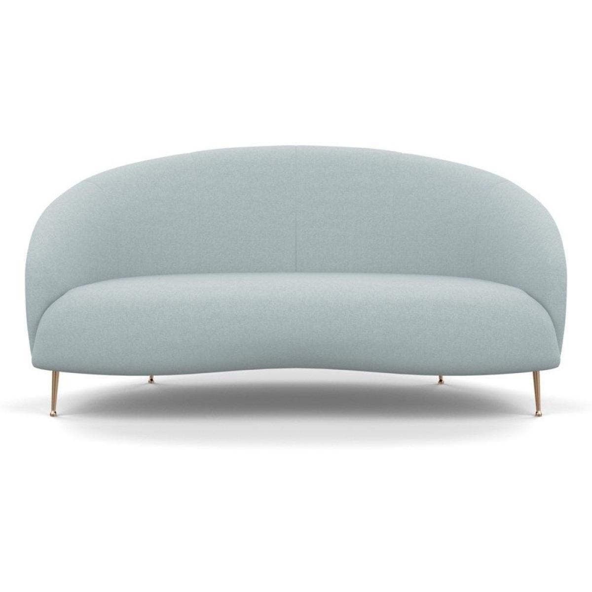 Heal's Bloomsbury 2 Seater Sofa Smart Velvet Dusk Brass Feet - Heal's UK Furniture – image 3
