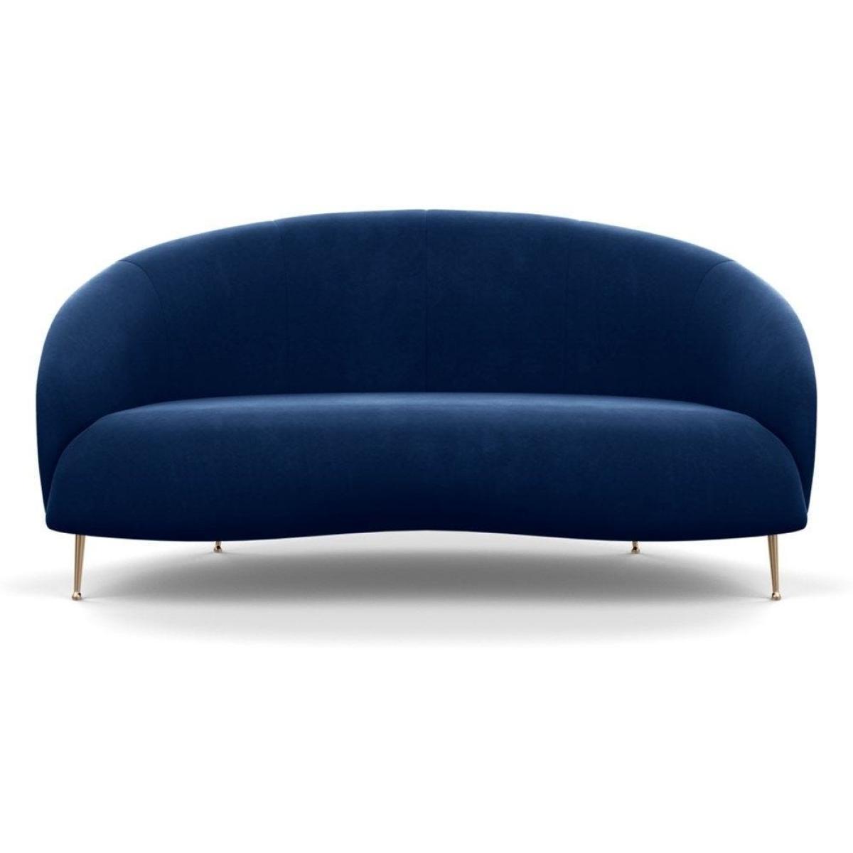 Heal's Bloomsbury 2 Seater Sofa Smart Velvet Dusk Brass Feet - Heal's UK Furniture – image 22