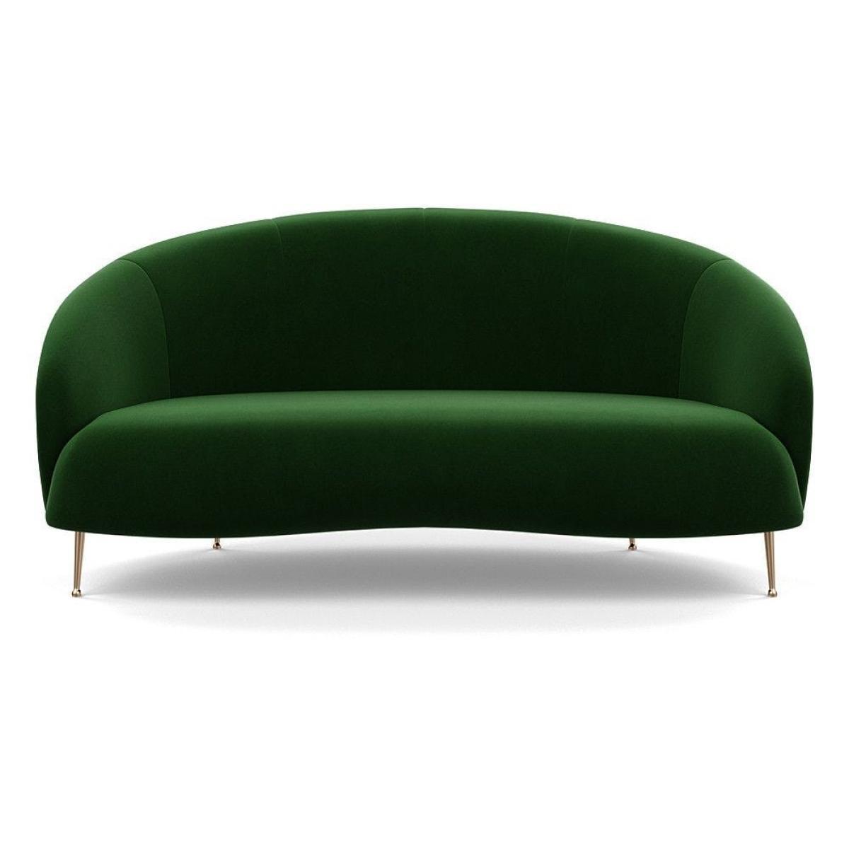 Heal's Bloomsbury 2 Seater Sofa Smart Velvet Dusk Brass Feet - Heal's UK Furniture – image 43