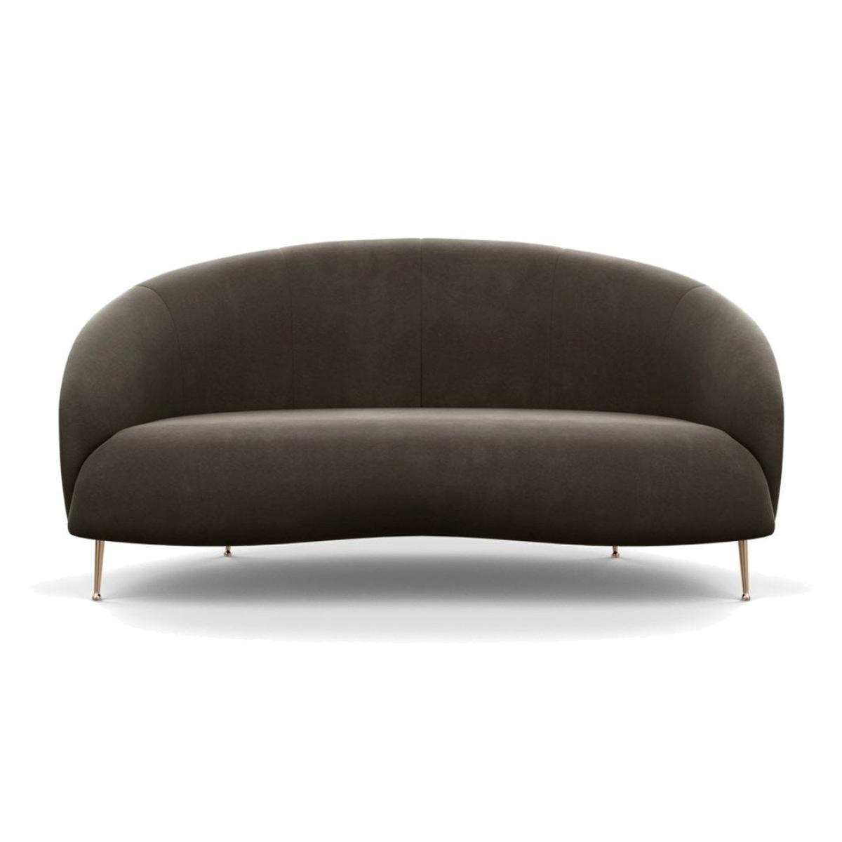 Heal's Bloomsbury 2 Seater Sofa Smart Velvet Dusk Brass Feet - Heal's UK Furniture – image 1
