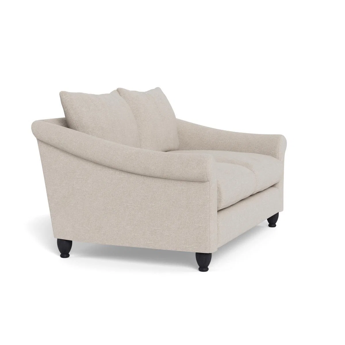 Heal's Devon 2 Seater Texture Limestone Dark Brown Stain Beech Feet - Heal's UK Furniture – image 2