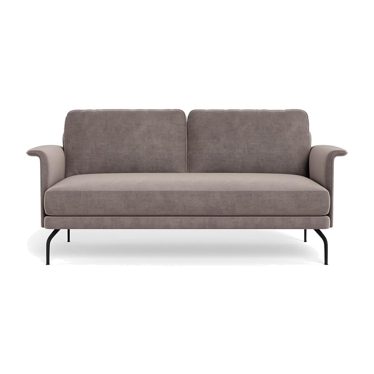Heal's Iver 2 Seater Sofa Smart Luxe Velvet Mushroom Black Feet – image 1