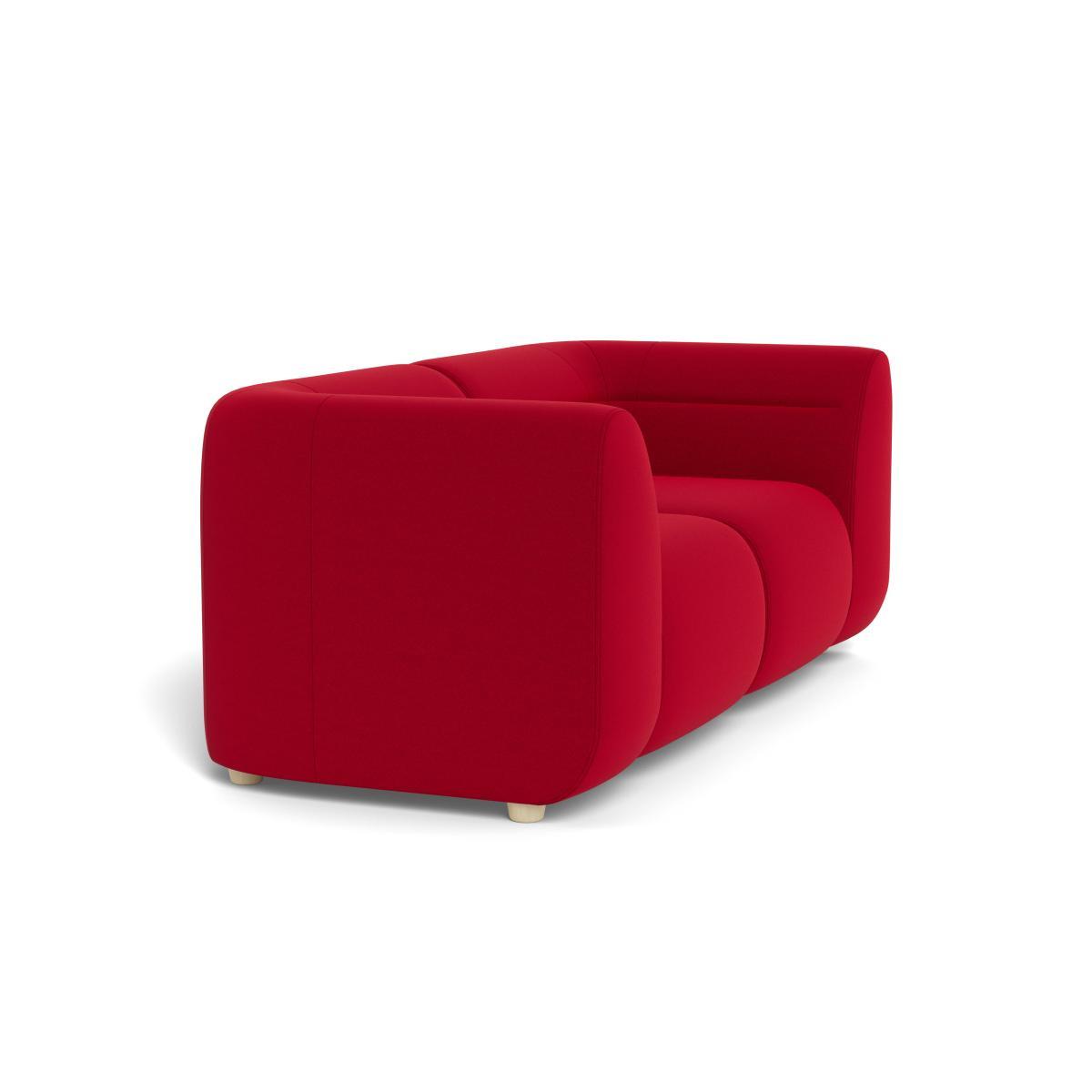 Heal's Lilli 2 Seater Sofa Melton Wool Red Oxide Natural Ash Feet - Heal's UK Furniture – image 2