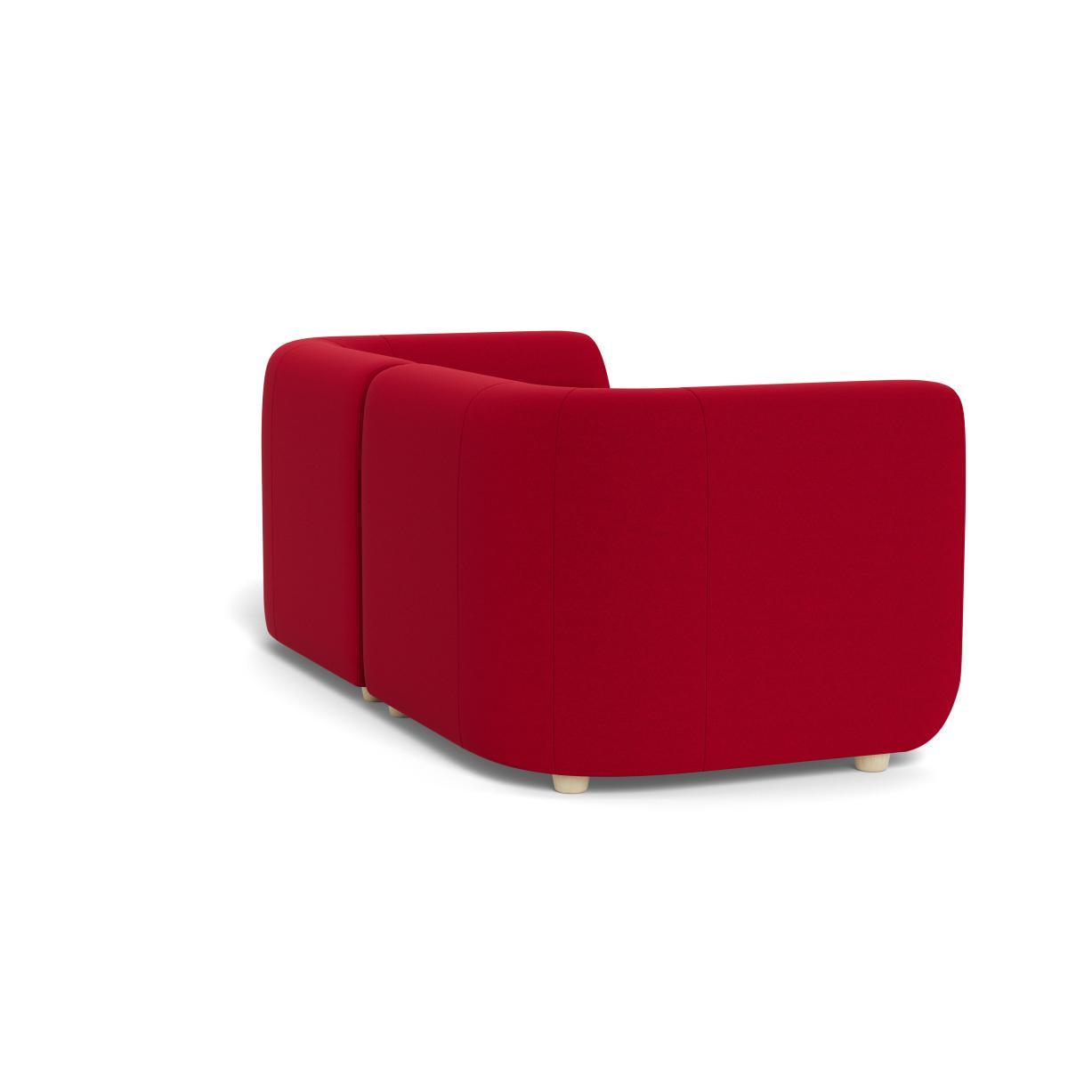 Heal's Lilli 2 Seater Sofa Melton Wool Red Oxide Natural Ash Feet - Heal's UK Furniture – image 4
