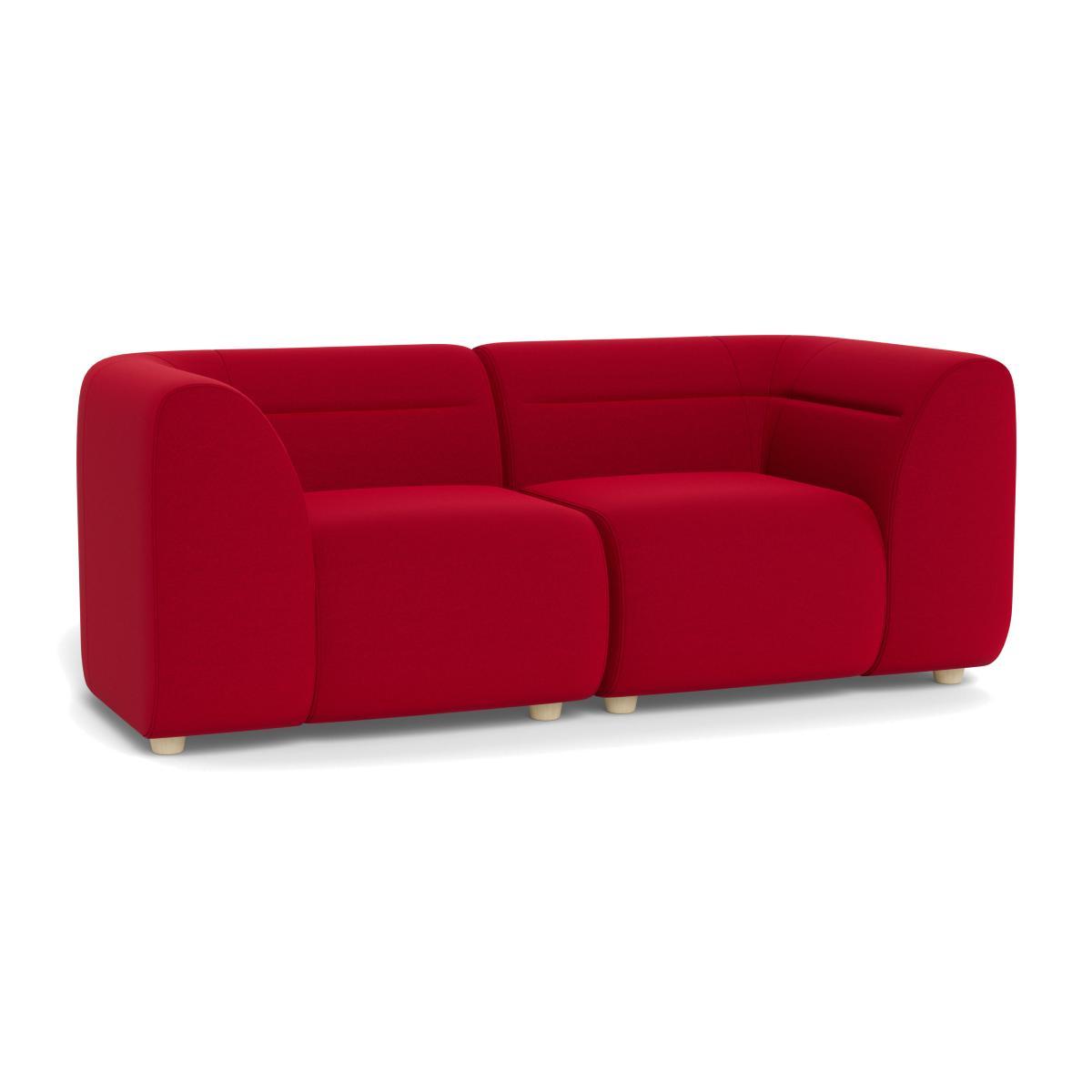 Heal's Lilli 2 Seater Sofa Melton Wool Red Oxide Natural Ash Feet - Heal's UK Furniture – image 1