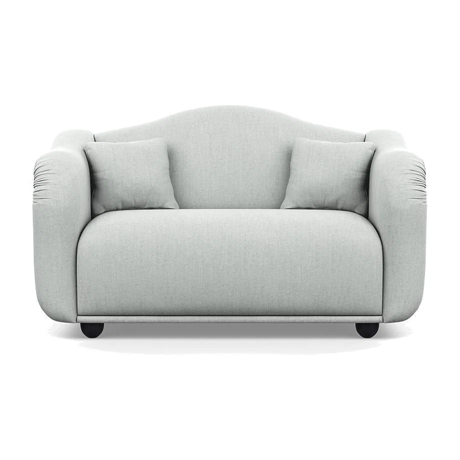 Heal's Tetbury 2 Seater Sofa Broad Weave Tin Black Beech Feet