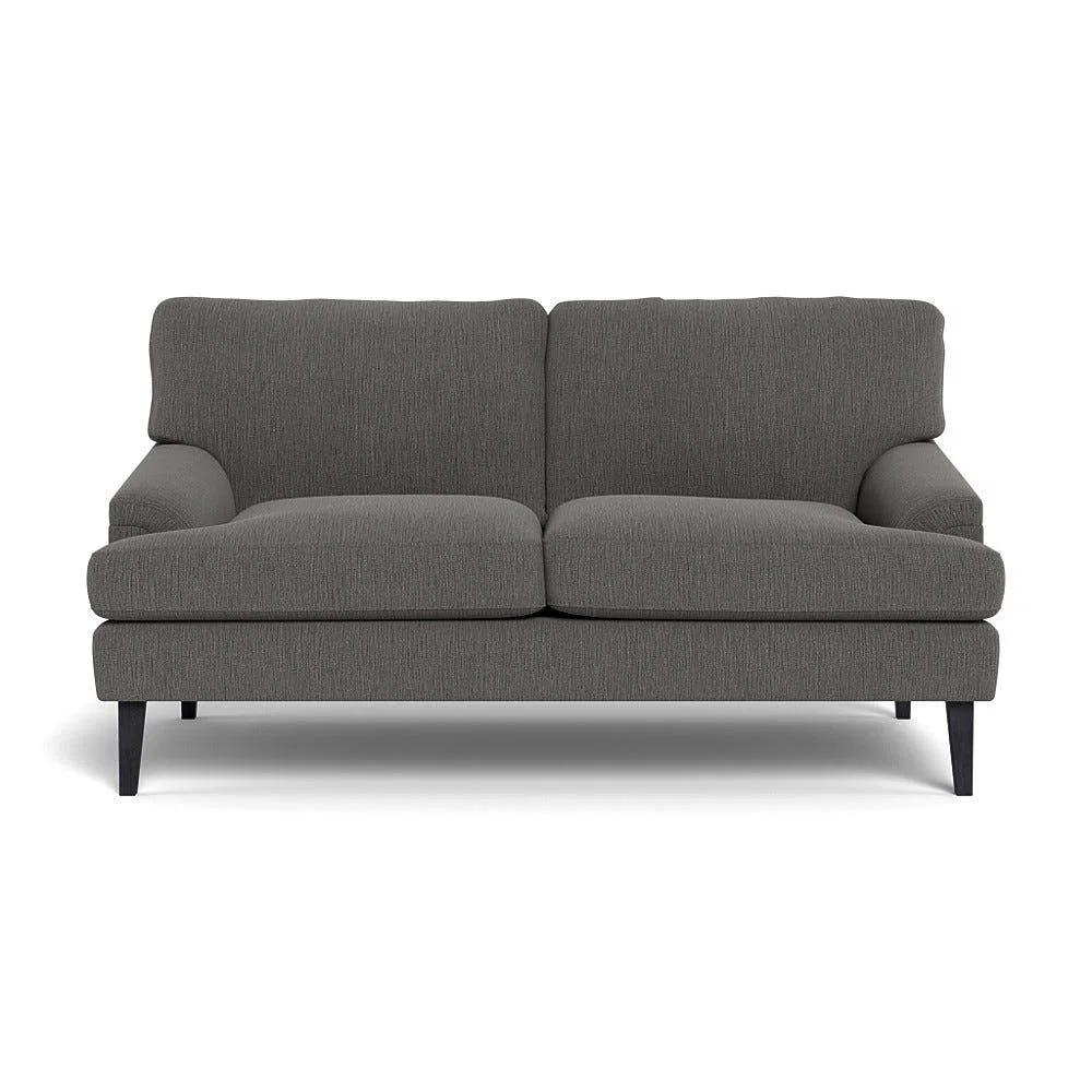 Heal's Stanton 2 Seater Sofa Smart Linen Mix Grey Black Feet – image 2