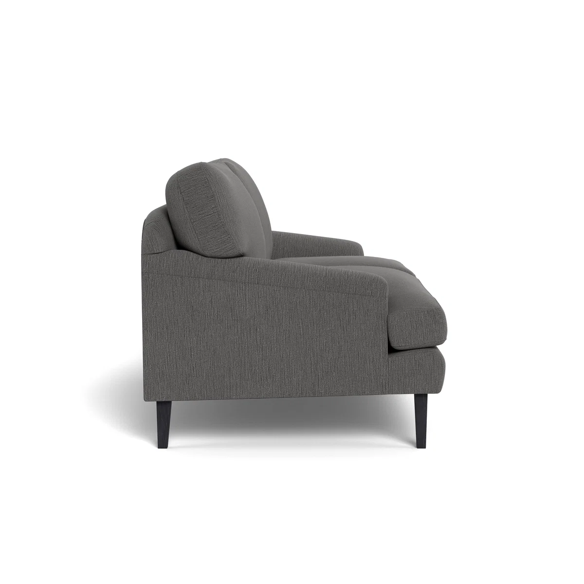 Heal's Stanton 2 Seater Sofa Smart Linen Mix Grey Black Feet – image 4