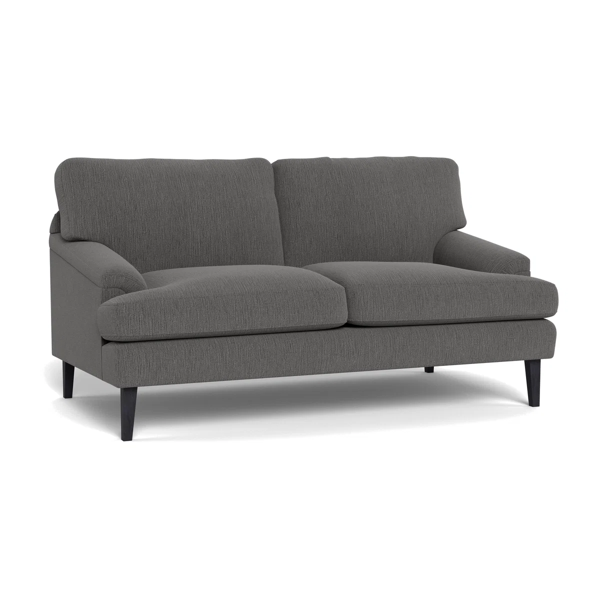 Heal's Stanton 2 Seater Sofa Smart Linen Mix Grey Black Feet – image 1