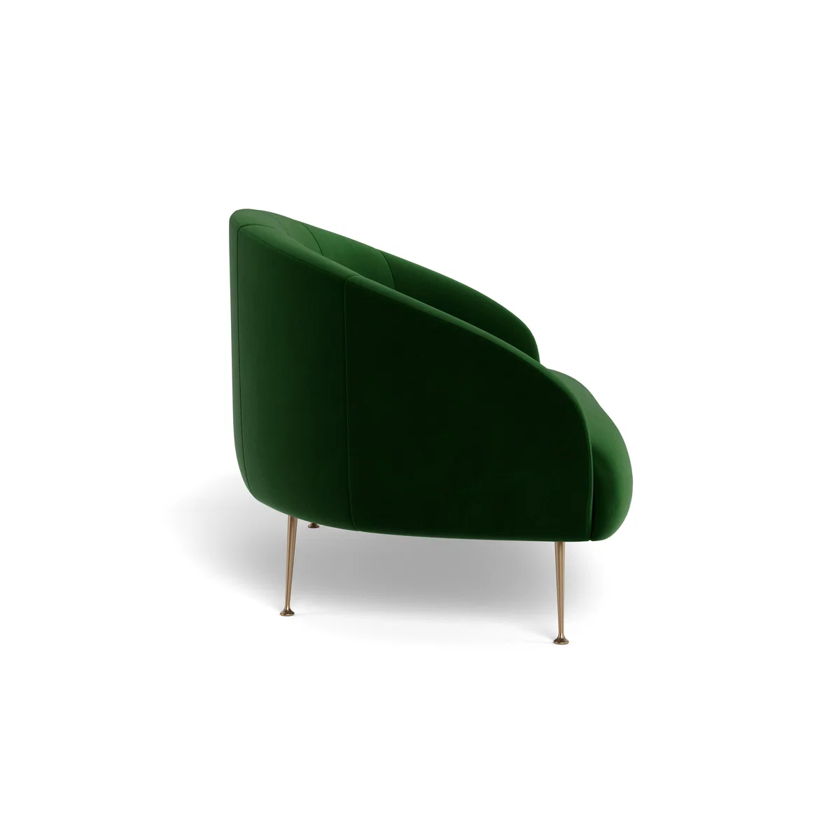 Heal's Bloomsbury 2 Seater Sofa Smart Velvet Forest Brass Feet - Heal's UK Furniture – image 3