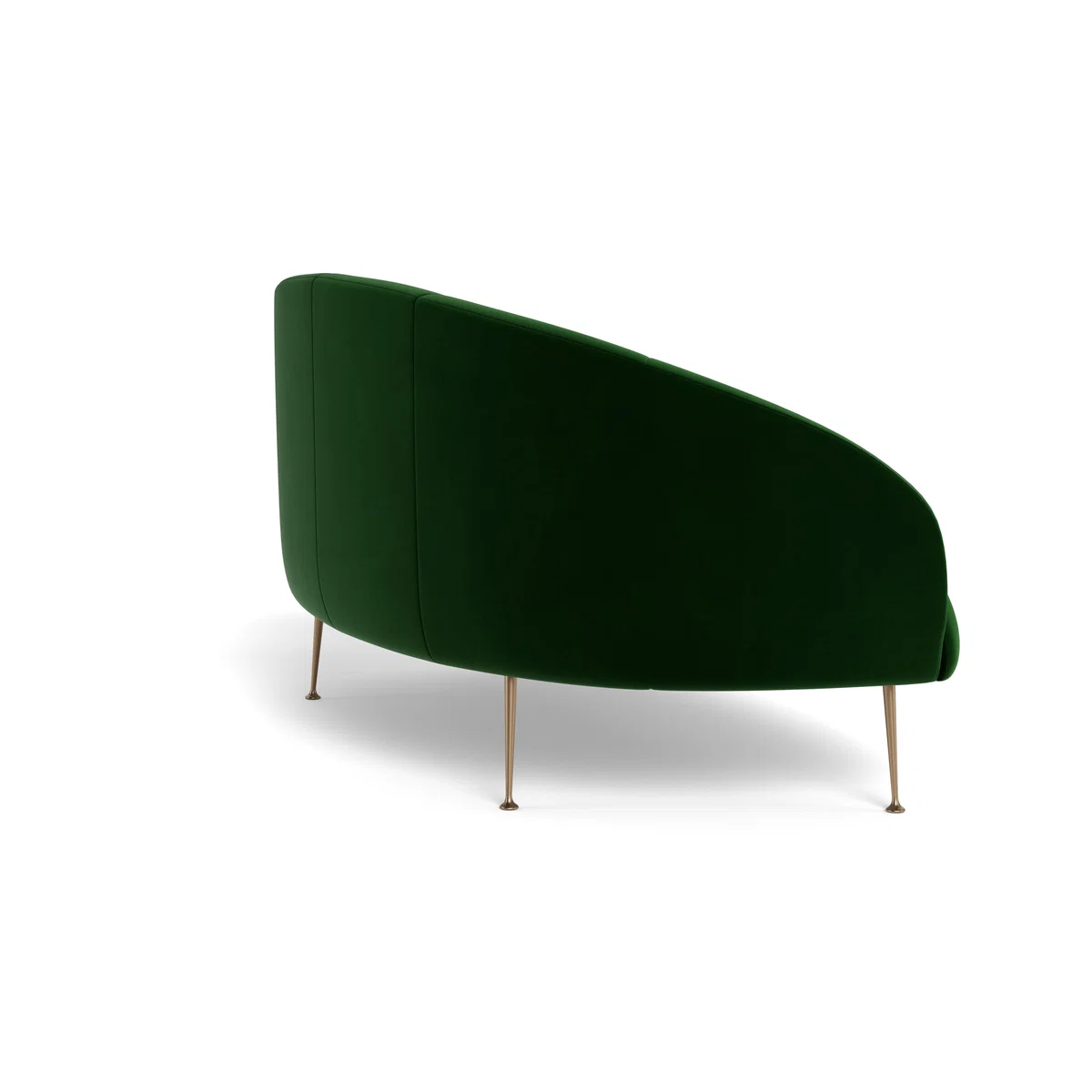 Heal's Bloomsbury 2 Seater Sofa Smart Velvet Forest Brass Feet - Heal's UK Furniture – image 4