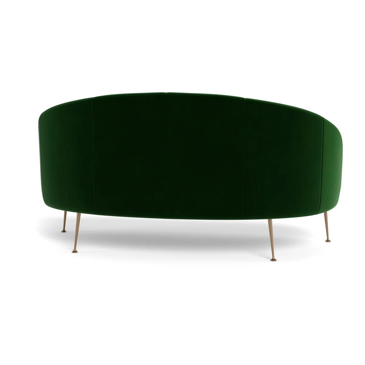 Heal's Bloomsbury 2 Seater Sofa Smart Velvet Forest Brass Feet - Heal's UK Furniture – image 5