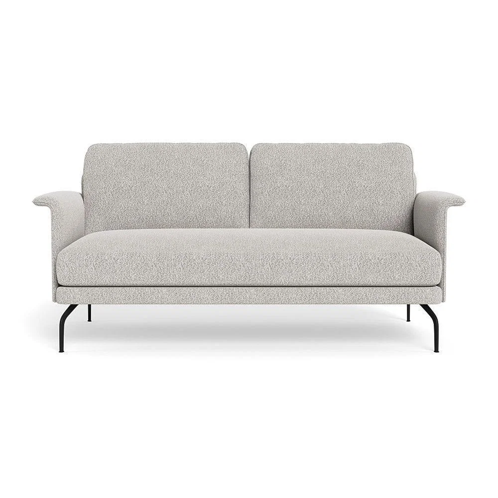 Heal's Iver 2 Seater Sofa Smart Linen Mix Maroon Black Feet – image 17