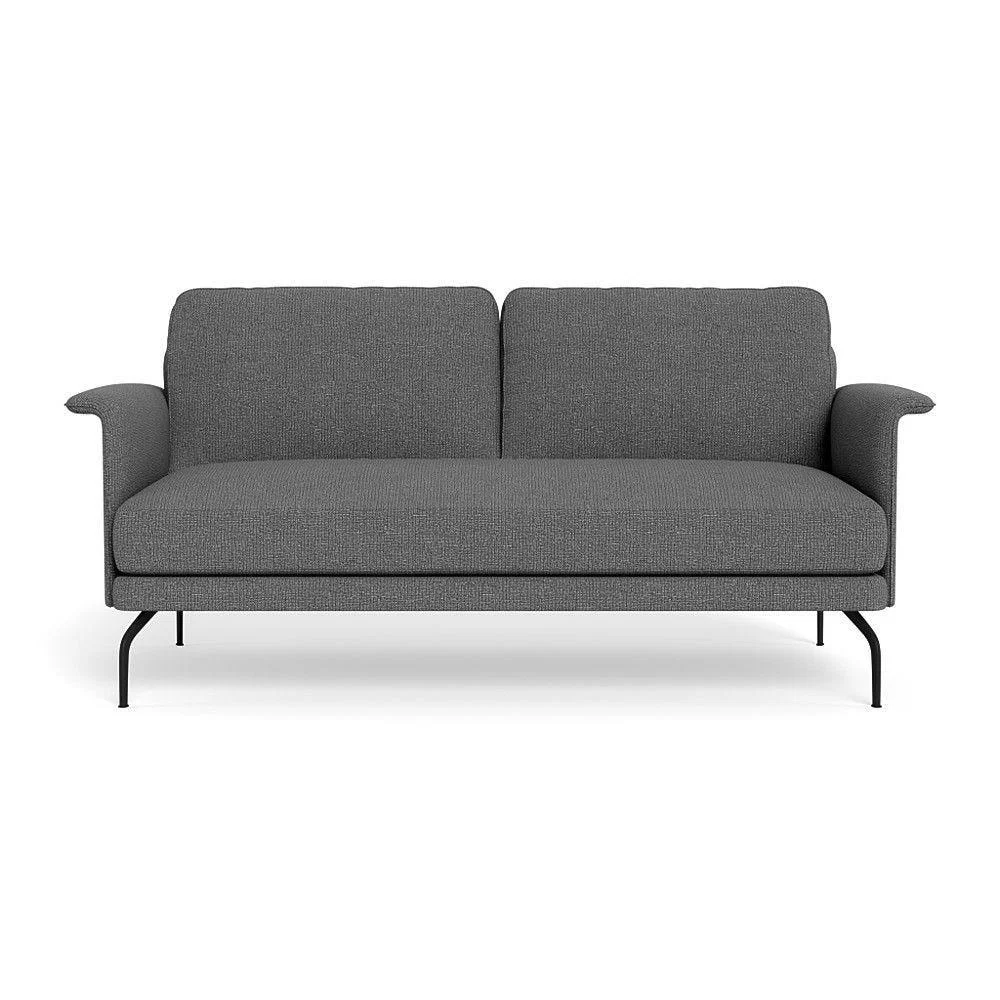 Heal's Iver 2 Seater Sofa Smart Linen Mix Maroon Black Feet – image 47