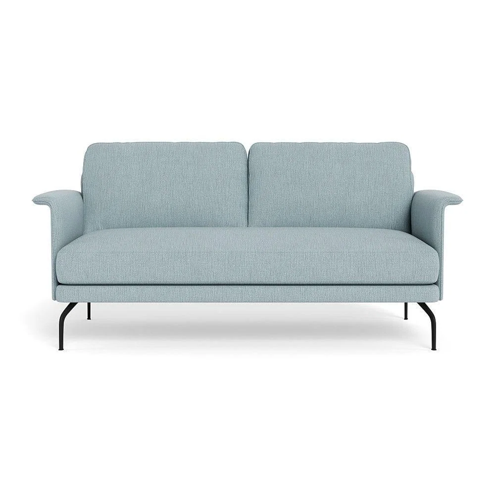 Heal's Iver 2 Seater Sofa Smart Linen Mix Maroon Black Feet – image 54