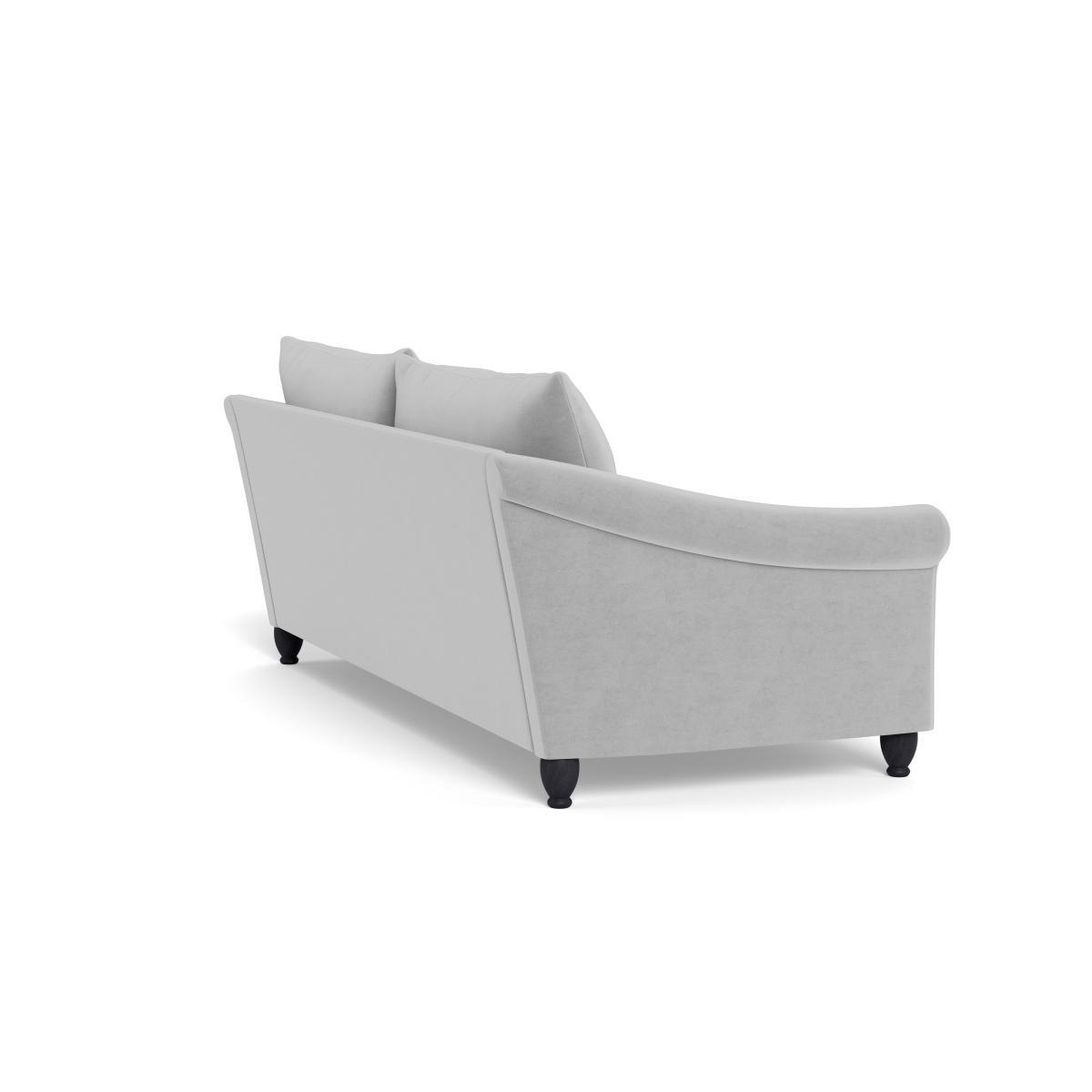 Heal's Devon 4 Seater Velvet Platinum Dark Brown Stain Beech Feet - Heal's UK Furniture – image 4