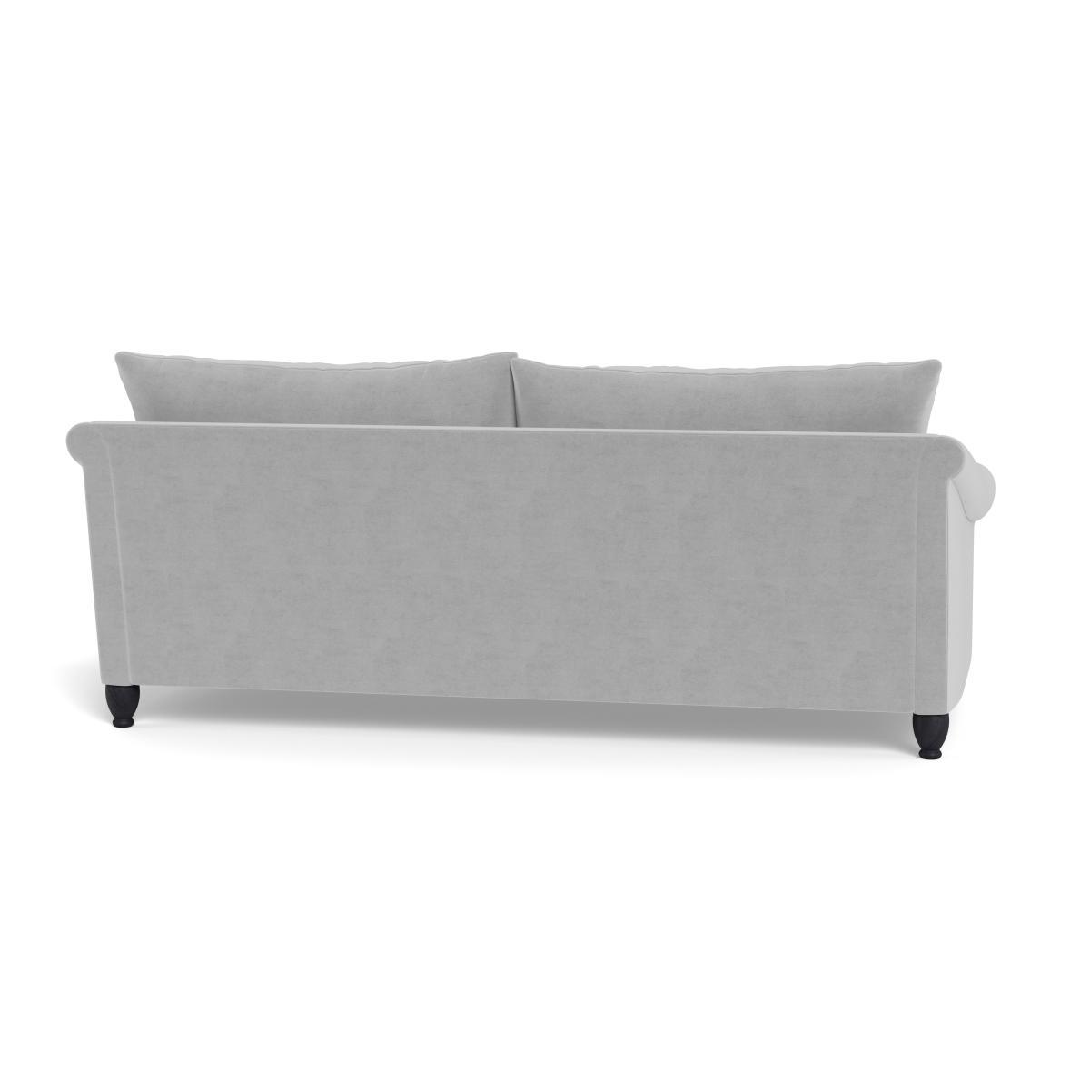 Heal's Devon 4 Seater Velvet Platinum Dark Brown Stain Beech Feet - Heal's UK Furniture – image 5