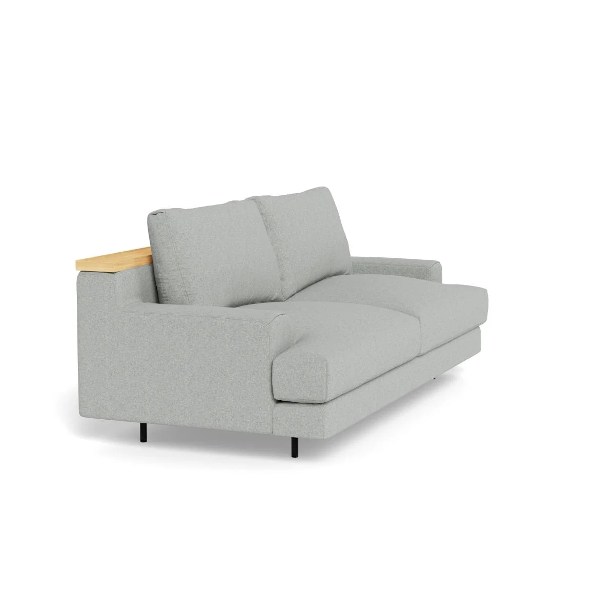 Heal's Orso 2 Seater With Oak Shelf Tejo Recycled Ochre Black Feet – image 2
