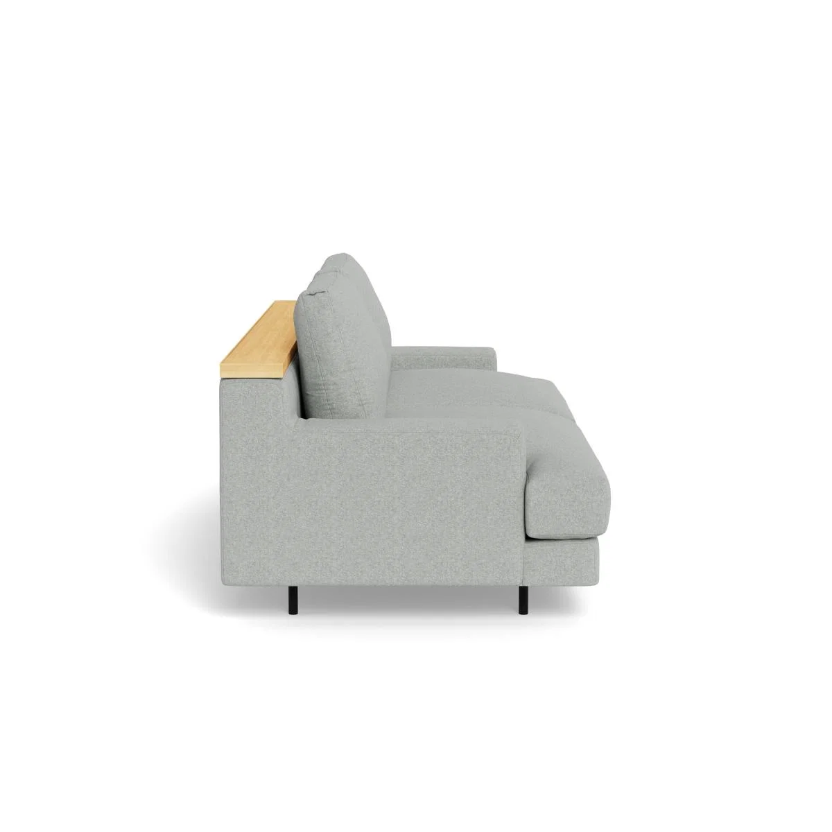 Heal's Orso 2 Seater With Oak Shelf Tejo Recycled Ochre Black Feet – image 3
