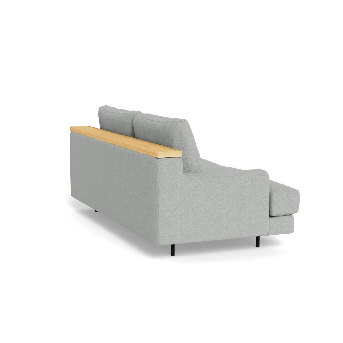 Heal's Orso 2 Seater With Oak Shelf Tejo Recycled Ochre Black Feet – image 4