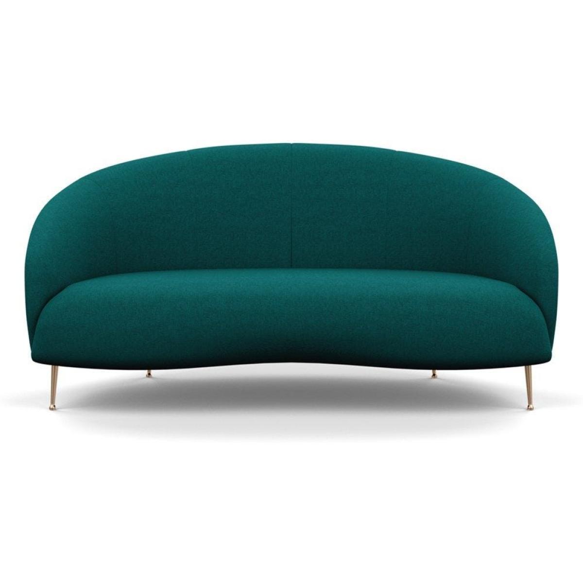 Heal's Bloomsbury 2 Seater Sofa Smart Velvet Ocean Brass Feet - Heal's UK Furniture – image 21