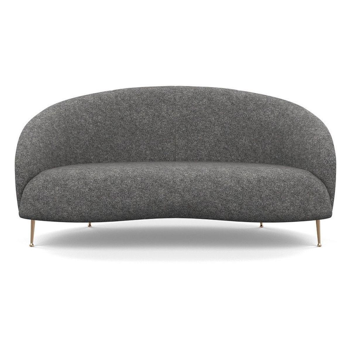 Heal's Bloomsbury 2 Seater Sofa Smart Velvet Ocean Brass Feet - Heal's UK Furniture – image 39