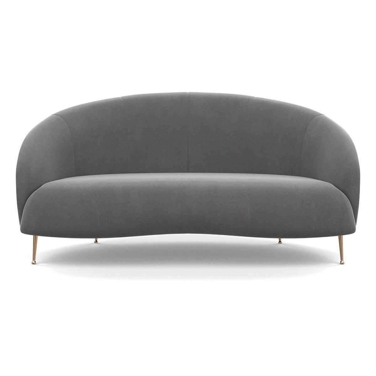 Heal's Bloomsbury 2 Seater Sofa Smart Velvet Ocean Brass Feet - Heal's UK Furniture – image 51