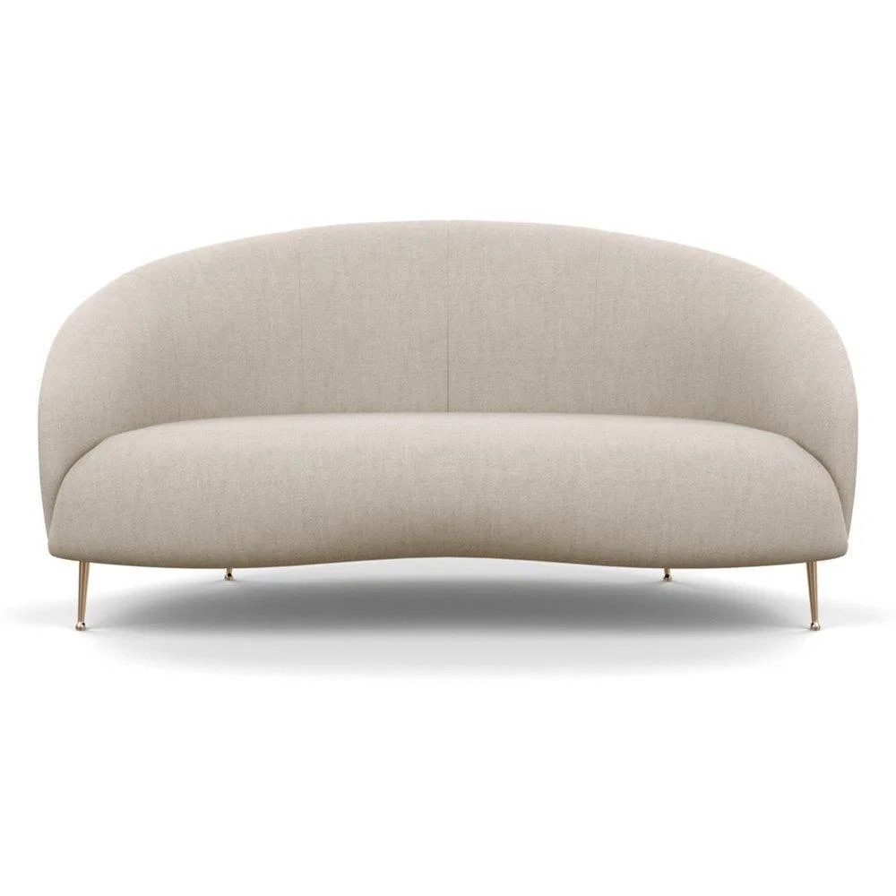 Heal's Bloomsbury 2 Seater Sofa Smart Luxe Velvet Mineral Blue Brass Feet – image 57