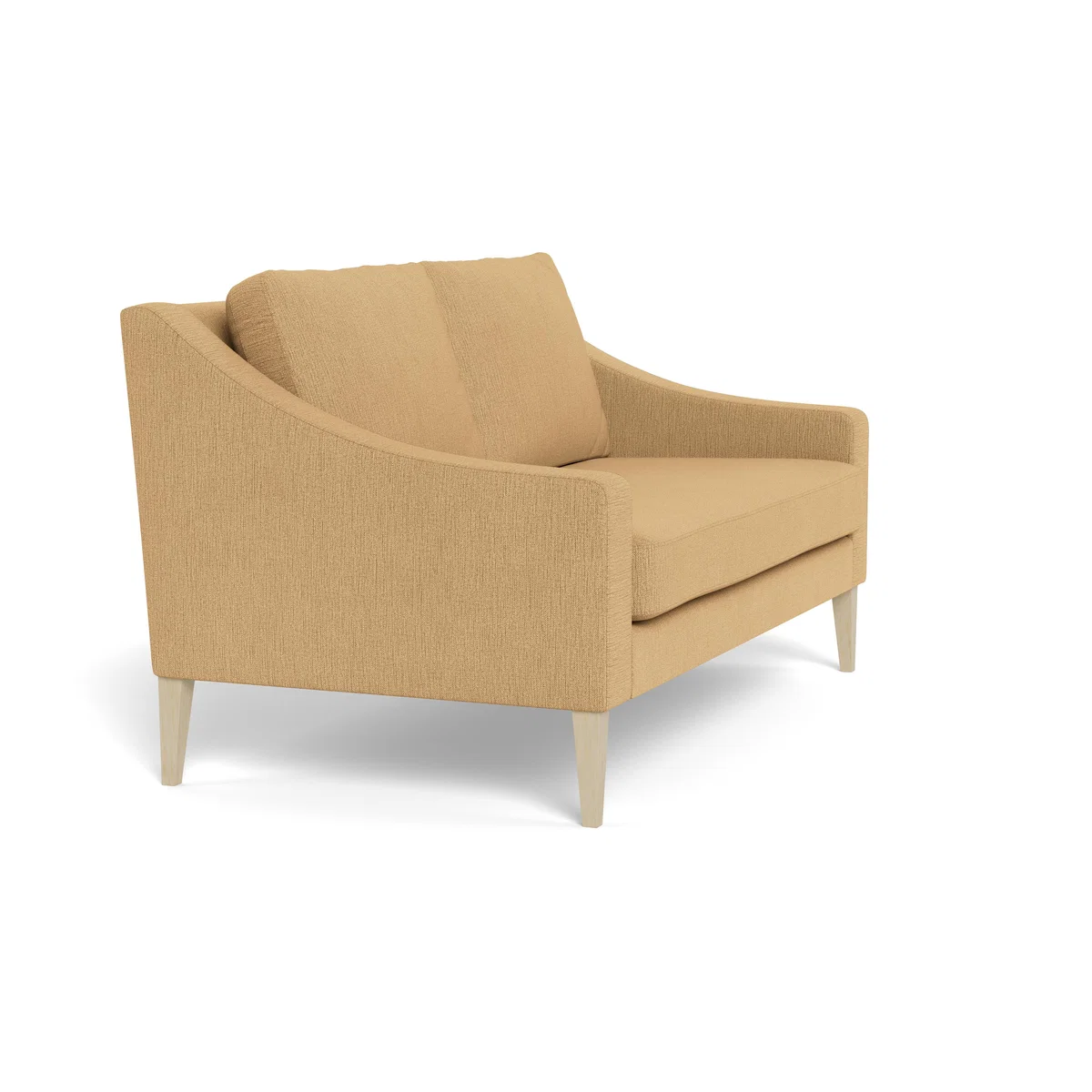 Heal's Richmond 2 Seater Sofa Smart Linen Mix Sand Black Feet – image 3
