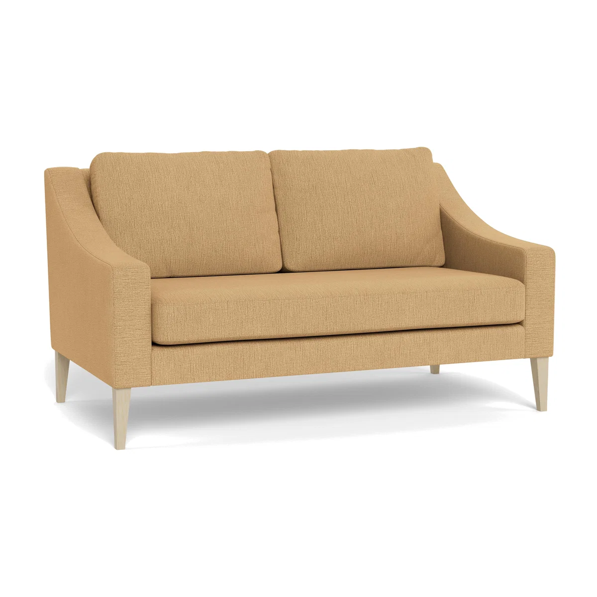 Heal's Richmond 2 Seater Sofa Smart Linen Mix Sand Black Feet – image 1