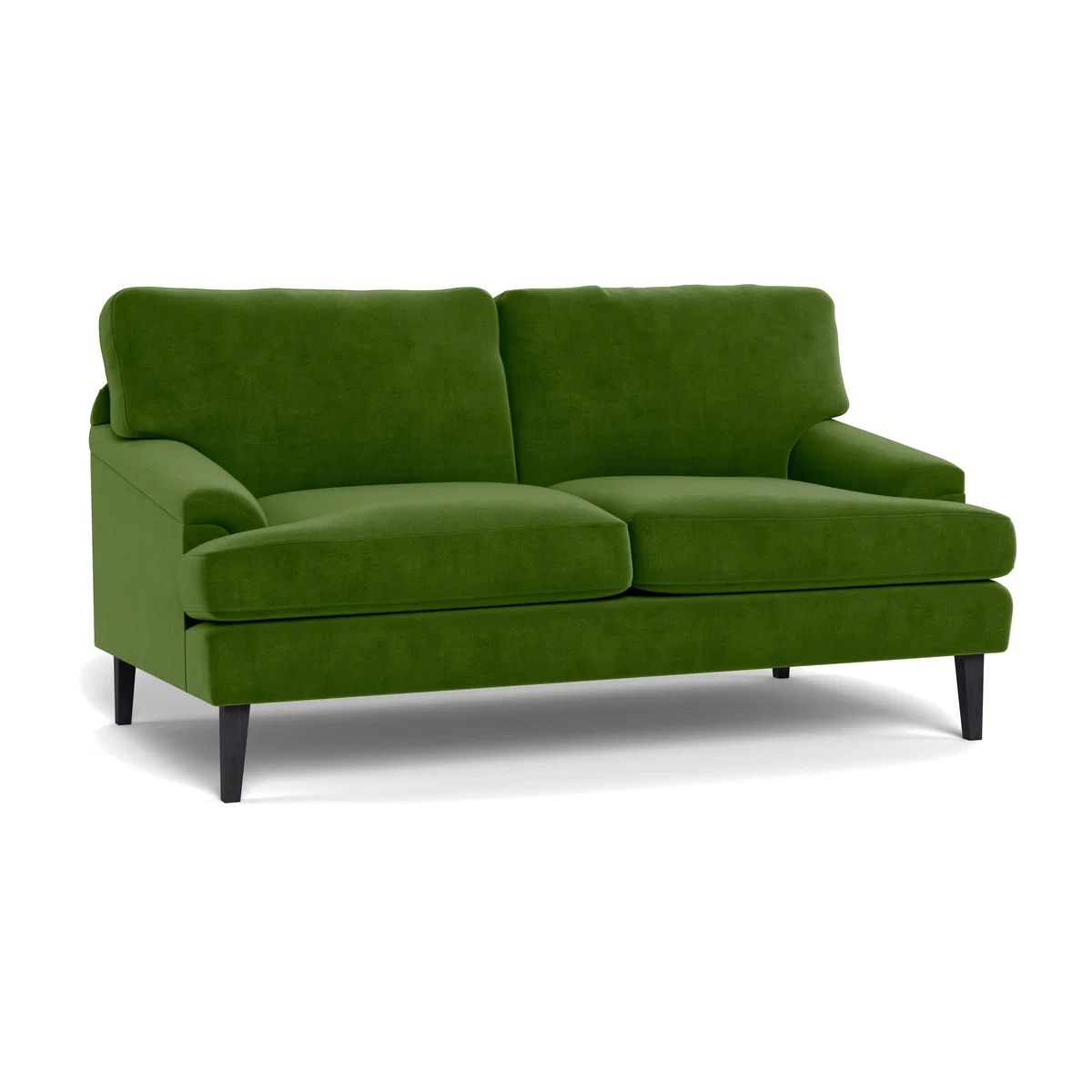Heal's Stanton 2 Seater Sofa Smart Luxe Velvet Grass Black Feet – image 1