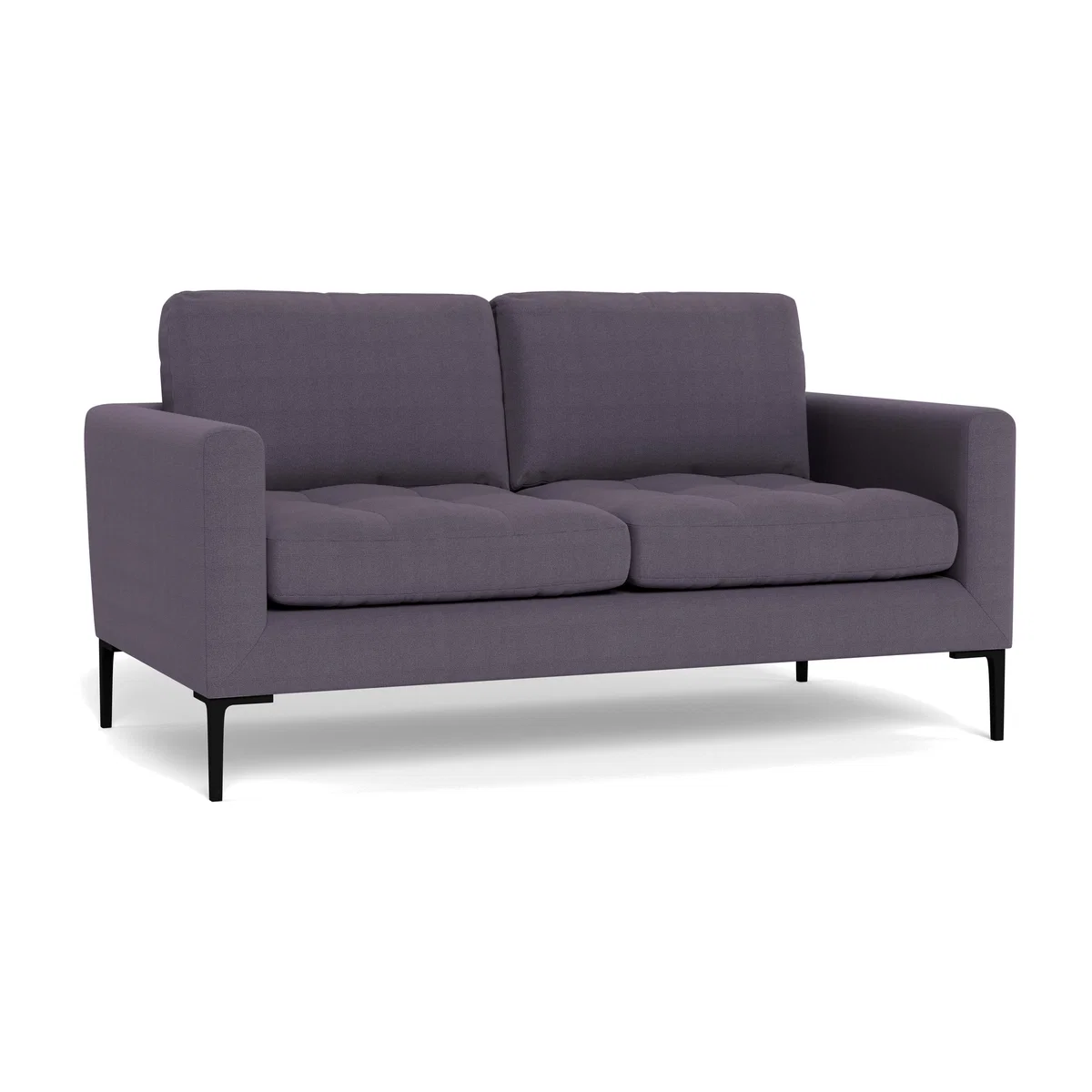 Heal's Eton 2 Seater Sofa Linen Shadow Black Feet – image 1