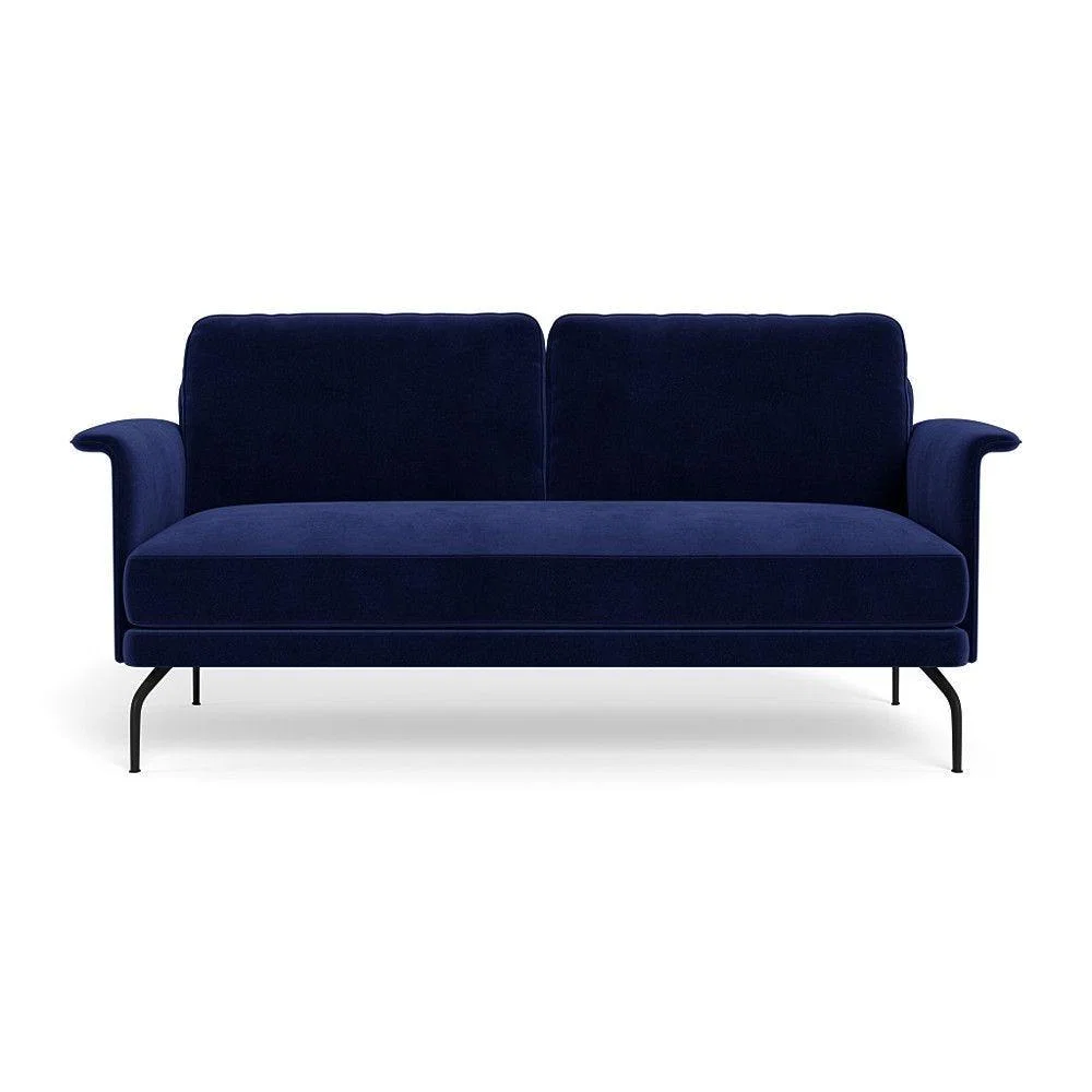 Heal's Iver 2 Seater Sofa Smart Luxe Velvet Ocean Black Feet – image 14