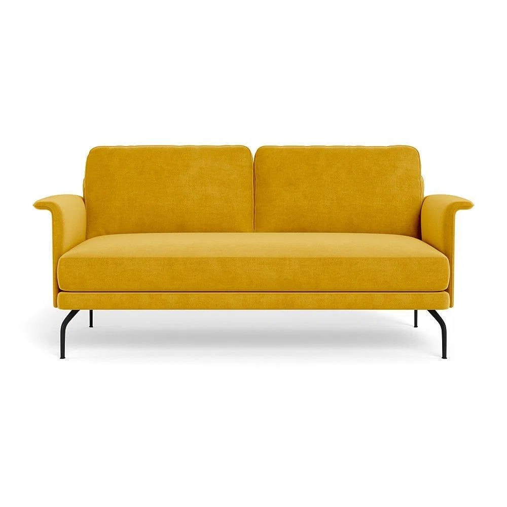Heal's Iver 2 Seater Sofa Smart Luxe Velvet Ocean Black Feet – image 21