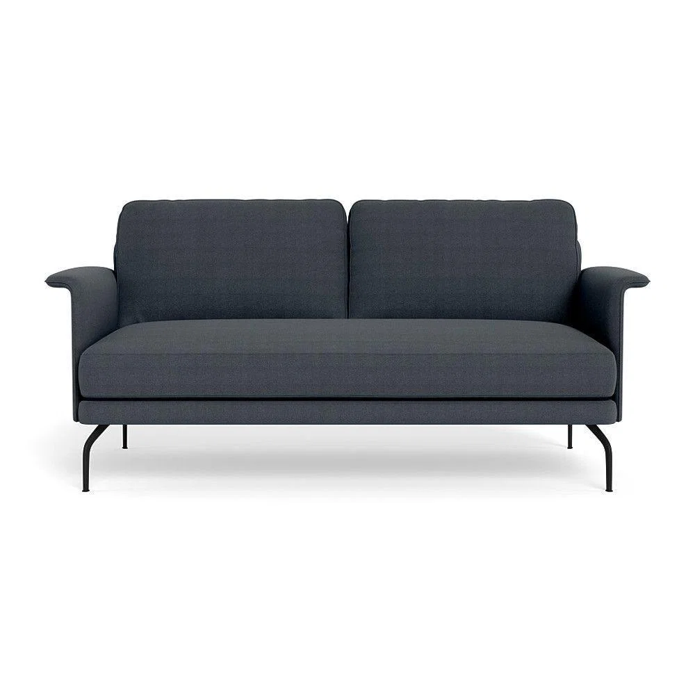 Heal's Iver 2 Seater Sofa Smart Luxe Velvet Ocean Black Feet – image 30