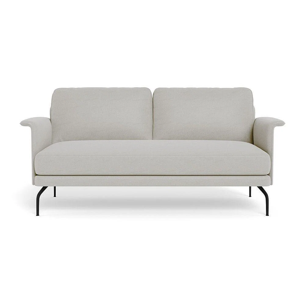 Heal's Iver 2 Seater Sofa Smart Luxe Velvet Ocean Black Feet – image 34