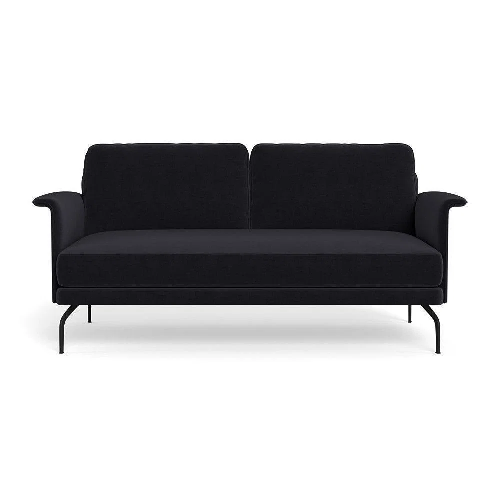Heal's Iver 2 Seater Sofa Smart Luxe Velvet Ocean Black Feet – image 39