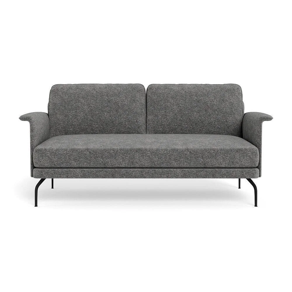 Heal's Iver 2 Seater Sofa Smart Luxe Velvet Ocean Black Feet – image 45