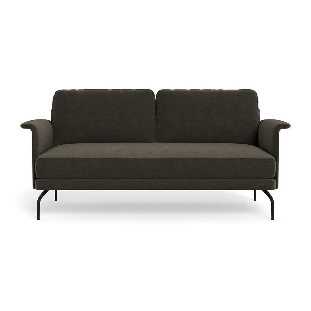 Heal's Iver 2 Seater Sofa Smart Luxe Velvet Ocean Black Feet – image 48