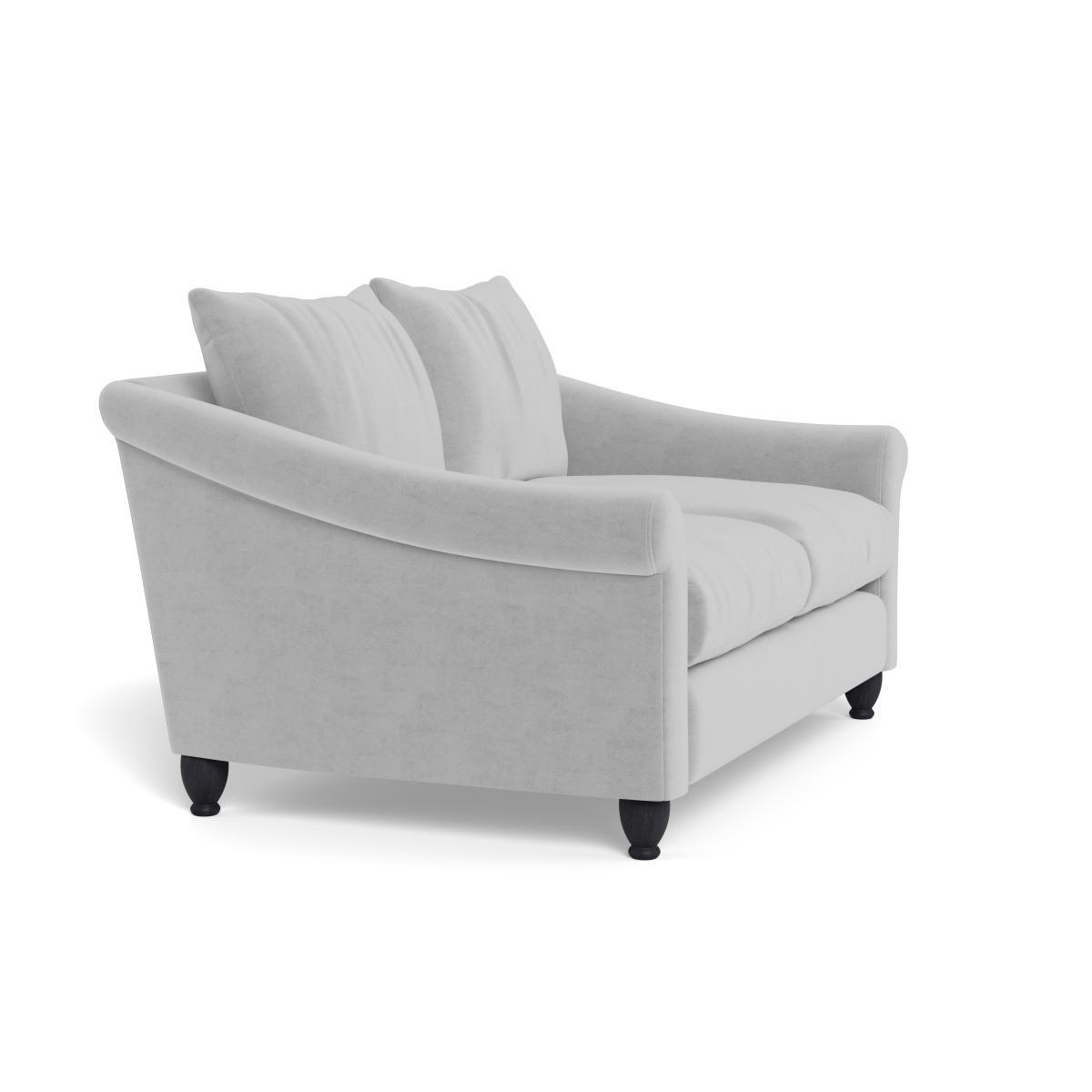 Heal's Devon 2 Seater Velvet Platinum Walnut Stain Beech Feet - Heal's UK Furniture – image 2