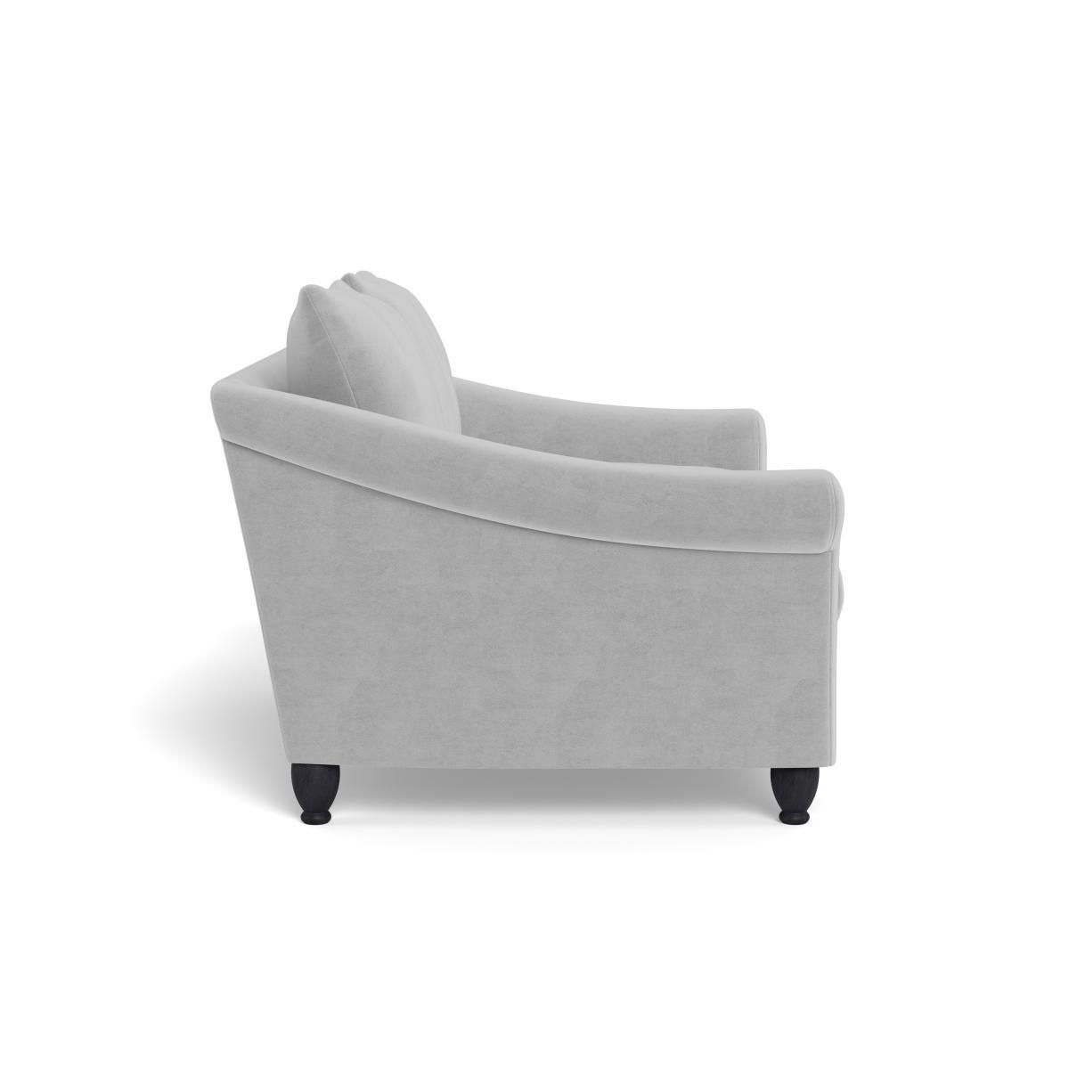 Heal's Devon 2 Seater Velvet Platinum Walnut Stain Beech Feet - Heal's UK Furniture – image 3