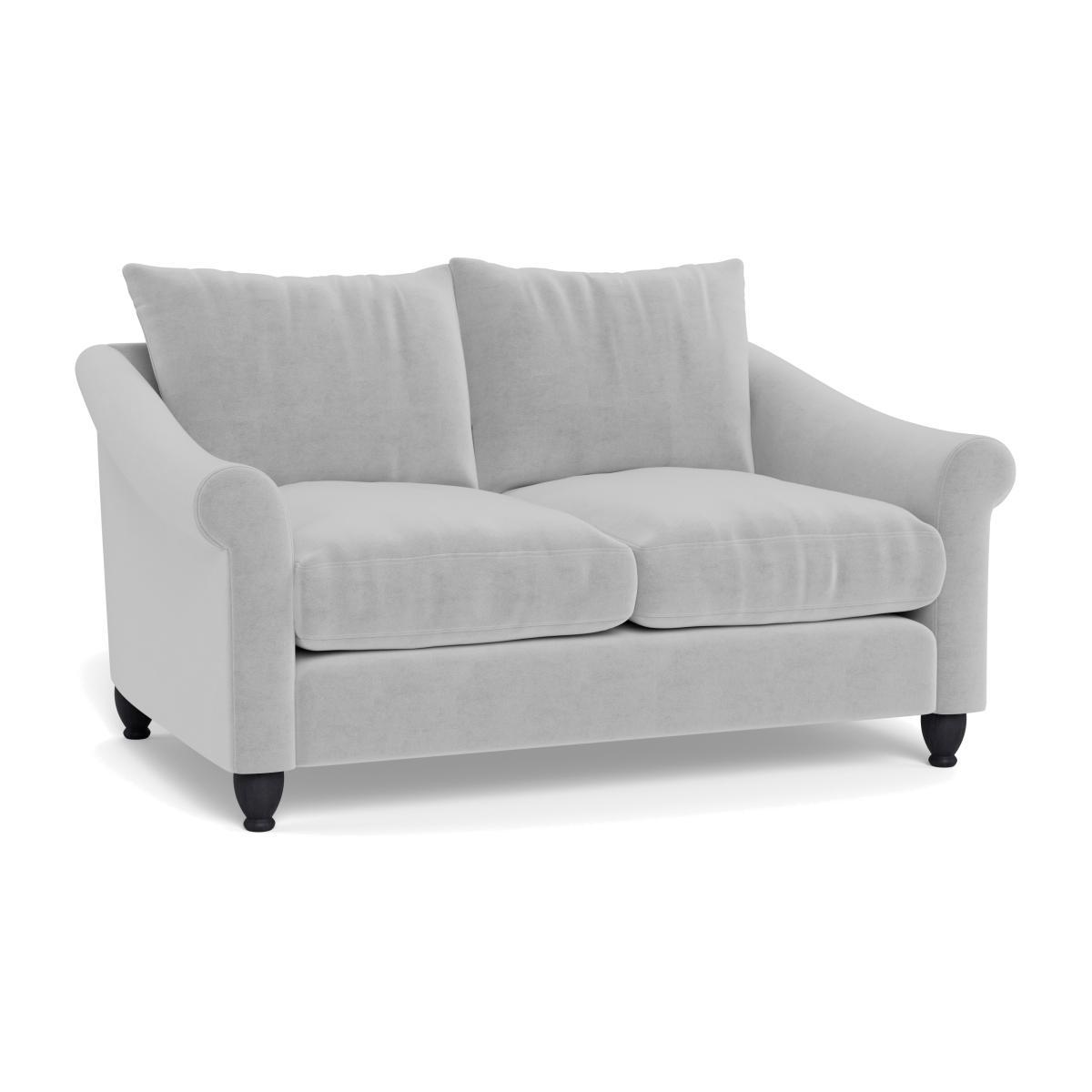 Heal's Devon 2 Seater Velvet Platinum Walnut Stain Beech Feet - Heal's UK Furniture – image 1