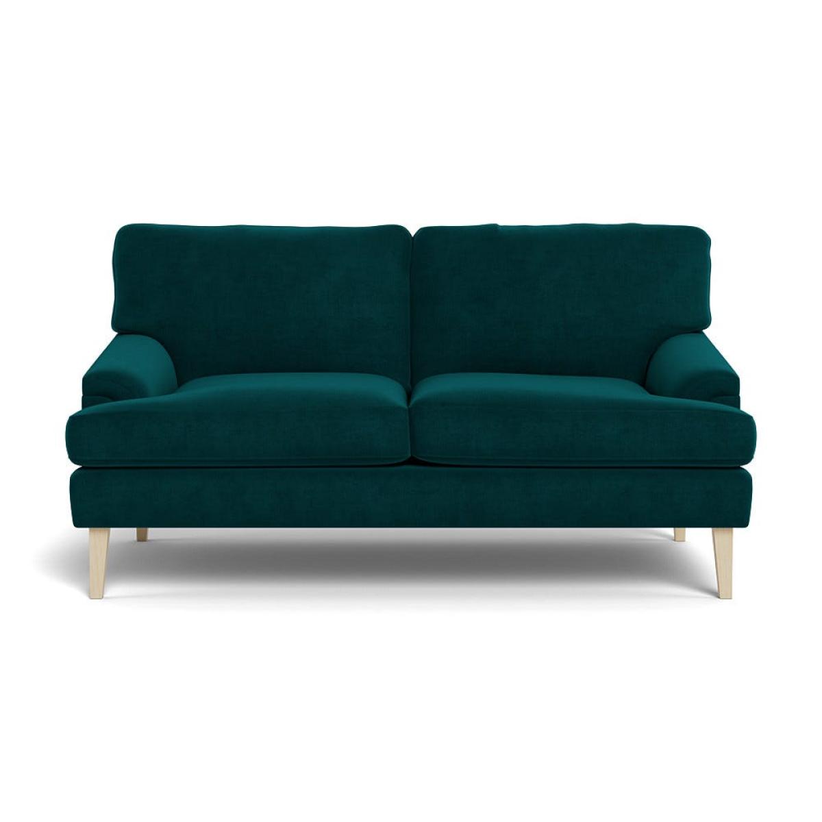 Heal's Stanton 2 Seater Sofa Smart Luxe Velvet Ocean Natural Feet – image 2